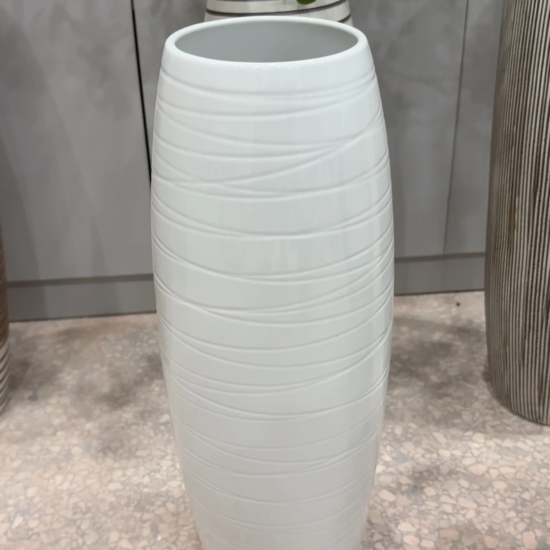 摆件瑕疵景德镇陶瓷花瓶高50口11