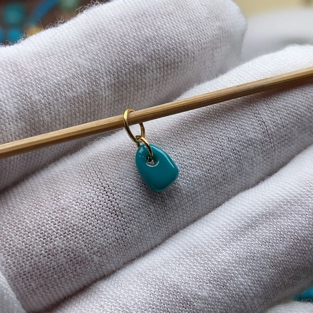 绿松石18K金镶嵌绿松石配饰