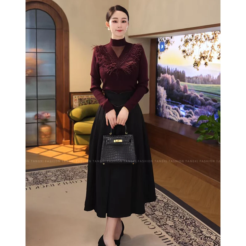 2025秋冬新款【JR-10】含绵羊毛老钱风可外穿精致打底针织衫上衣女