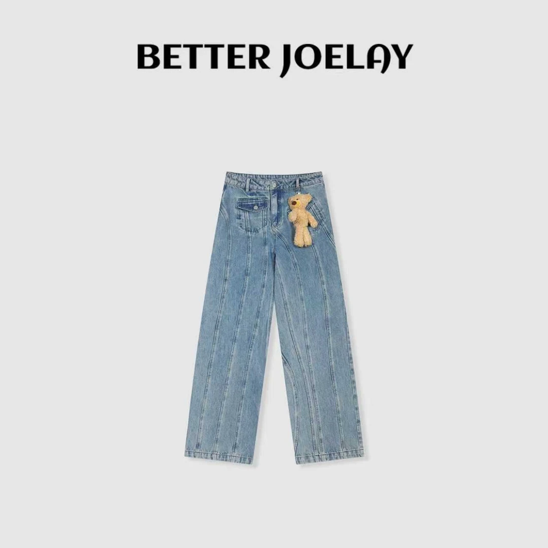BETTER JOELAY -【蓝调嬉皮】高级牛仔裤水洗时尚宽松休闲风JG9663