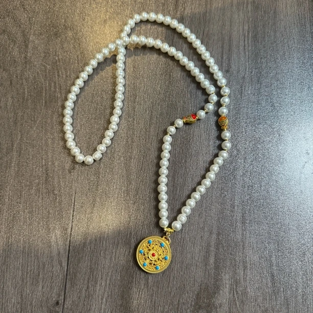 非金属仿珍珠项链 非金属仿珍珠项链 串珠长款项链女新款