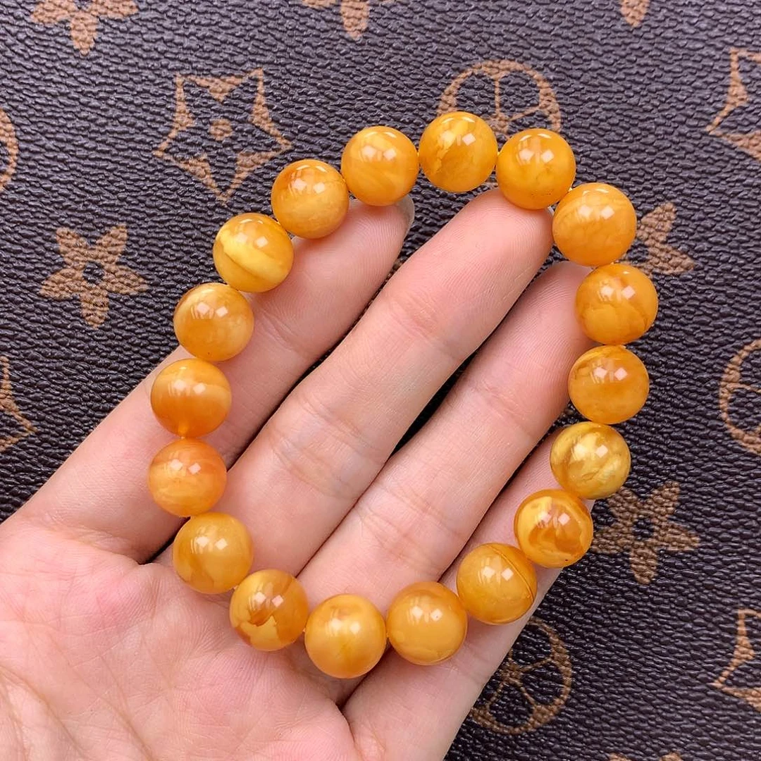 琥珀未镶嵌珠宝奇石10mm➕