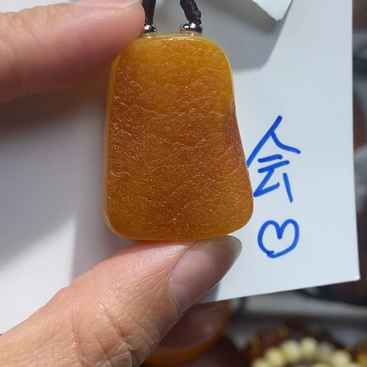 定制琥珀未镶嵌琥珀蜜蜡吊坠项链
