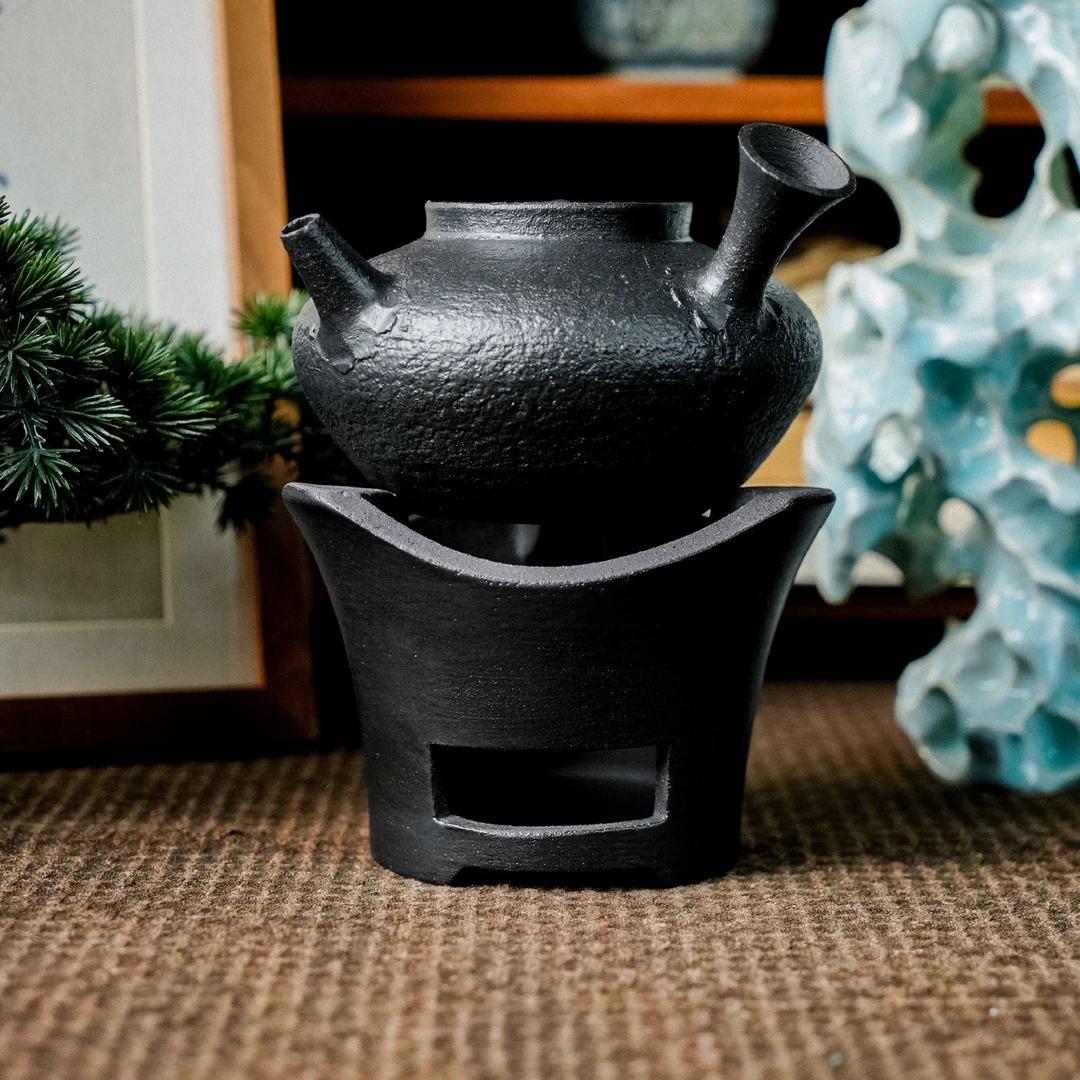 【溪元】黑色隐虚壶炉套组 壶300ml XYS001
