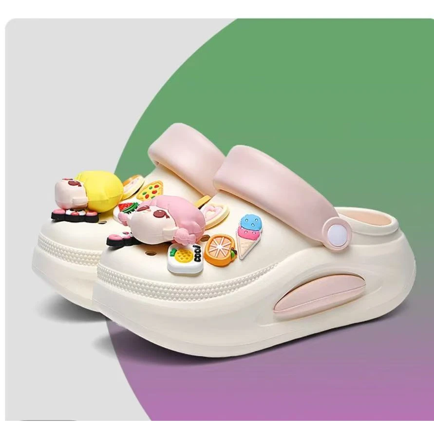 网红2025新款厚底洞洞鞋女士增高夏季外穿防滑踩屎感包头拖凉拖鞋