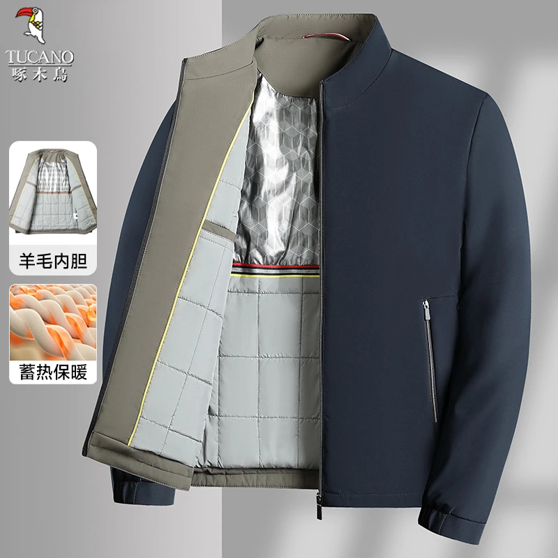 【羊毛夹克】啄木鸟2025早秋男士厚款休闲商务舒适有型爆款外套