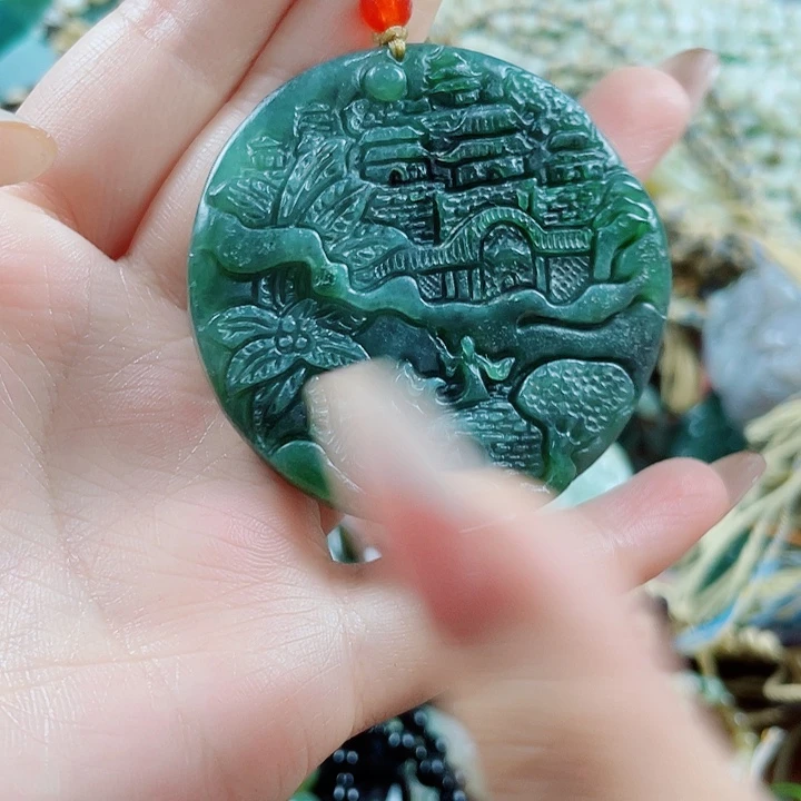 和田玉未镶嵌挂件