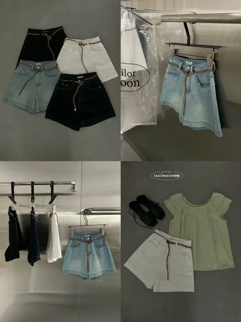 想象@33172 韩系百搭休闲牛仔短裤（微弹 S裤长43左右）6-5