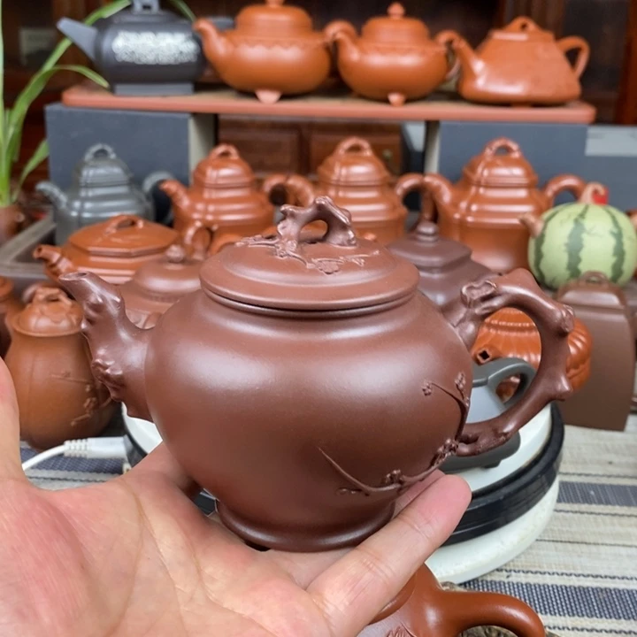 茶壶紫砂报春320cc原矿老紫泥特价