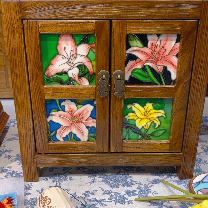 加大款瓷板画艺术作品经典矮柜