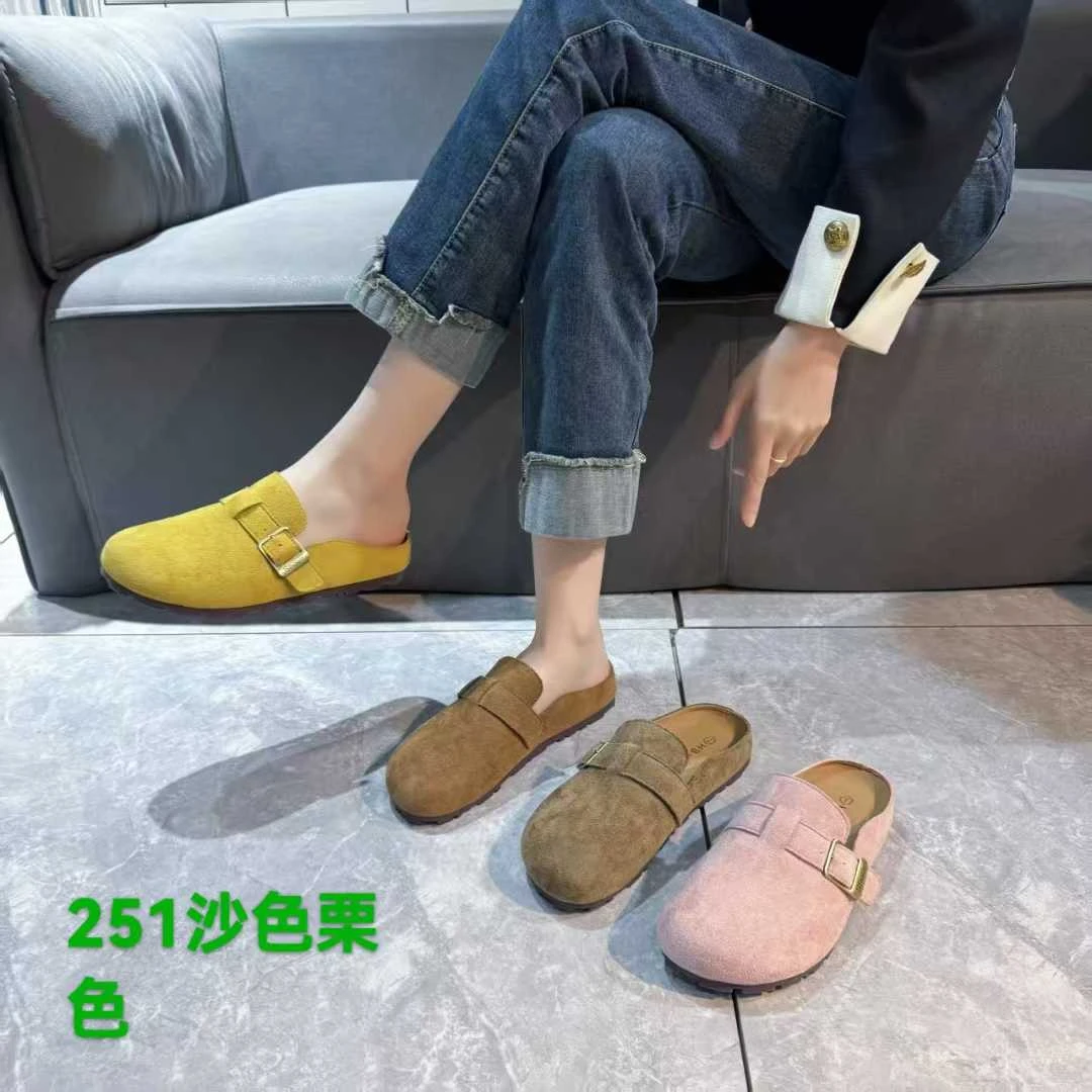 251鞋韩版包头INS风中跟包头拖百搭凉鞋富家千金风