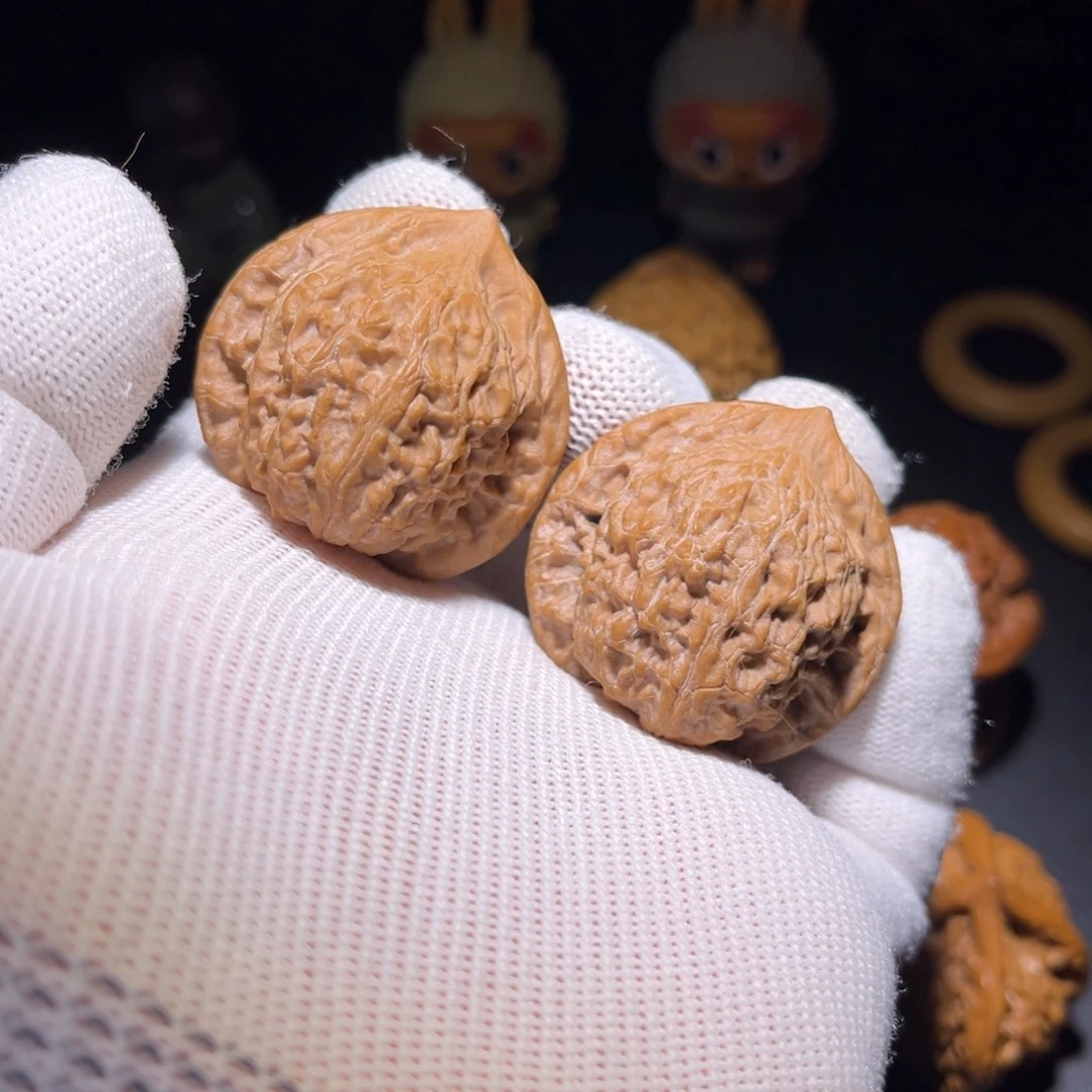 文玩核桃把件36mm全品原树头货无药七步沟