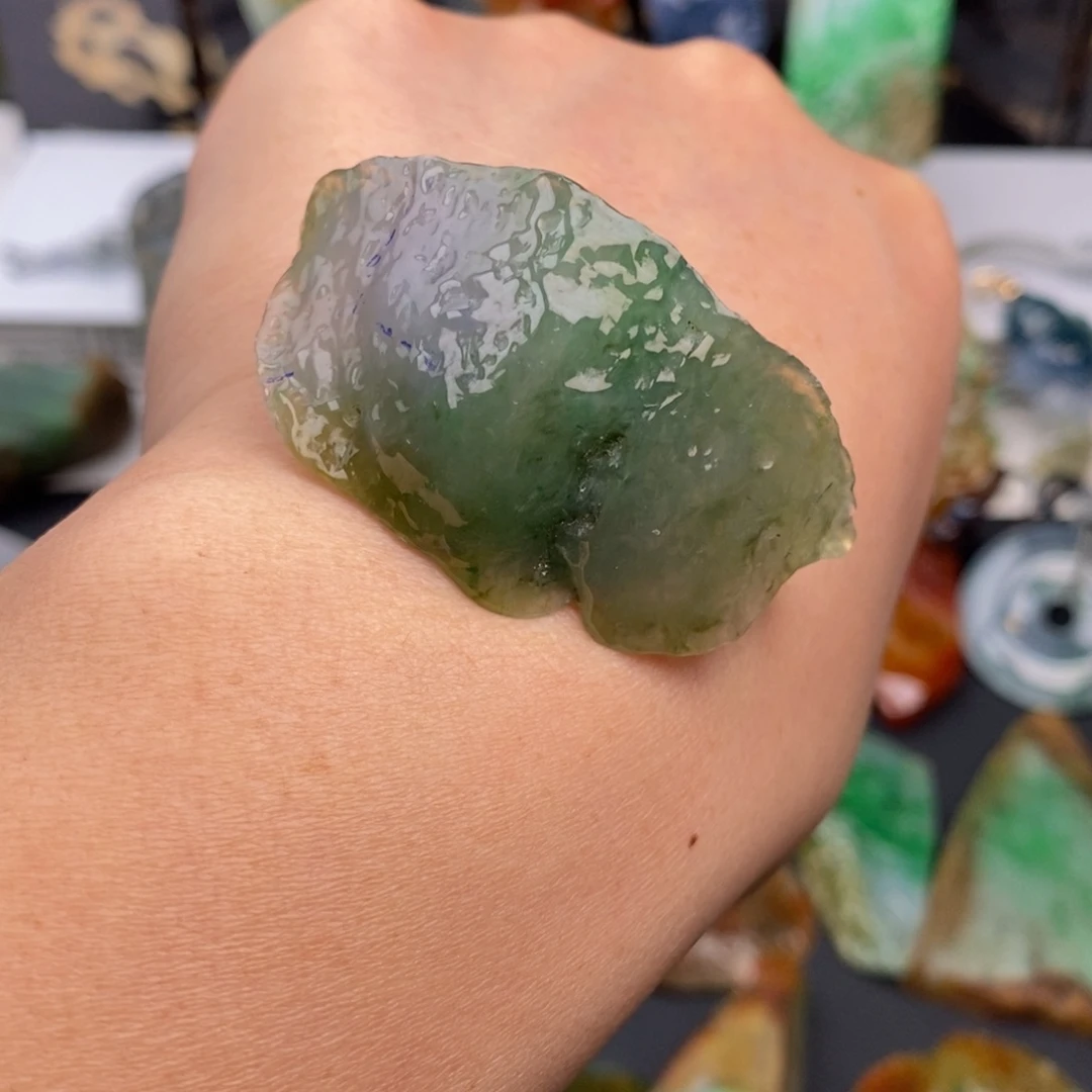 定制翡翠未镶嵌私人订制款皇家绿