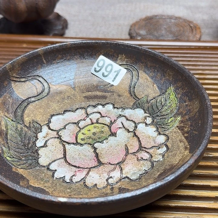 纯手工制作粗陶茶具