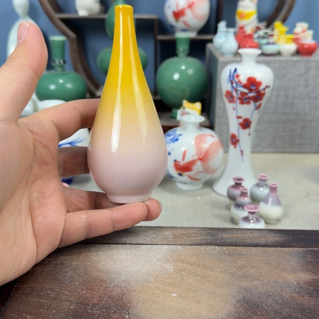 陶瓷手工小花器摆件