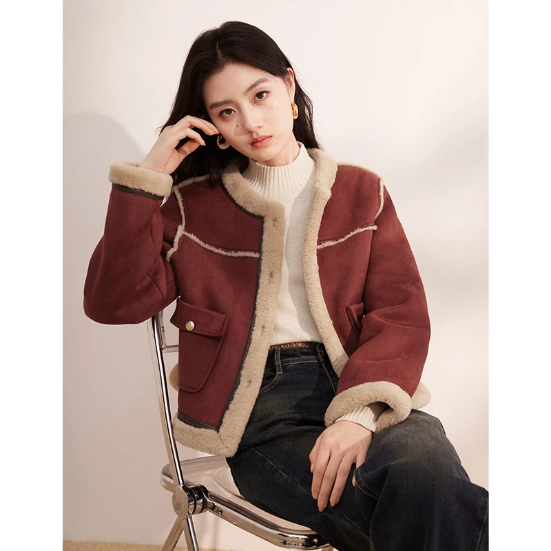 W844194短外套 香影【高级感】短款外套女2024秋冬季新款