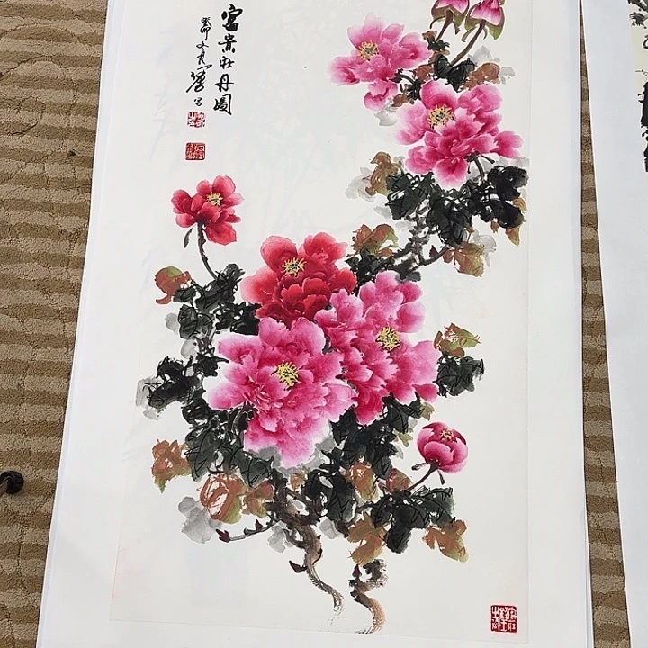 国画啊*?花鸟的翅膀是白色和100.50