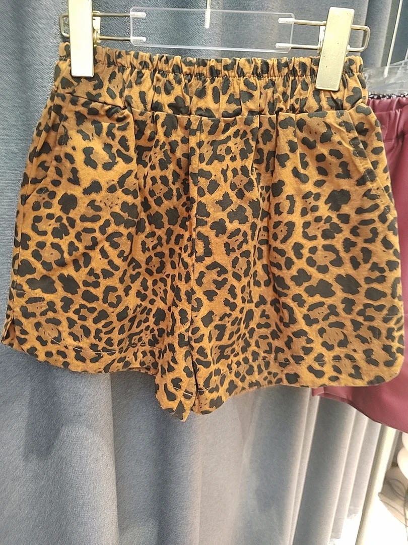 唐小悠 童装定制款 上新2024小悠同款样衣豹纹短裤