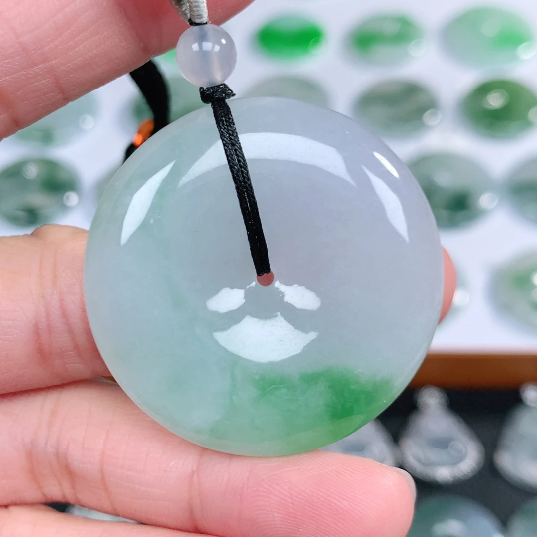 翡翠未镶嵌吊坠(不含链)38.8-9.2