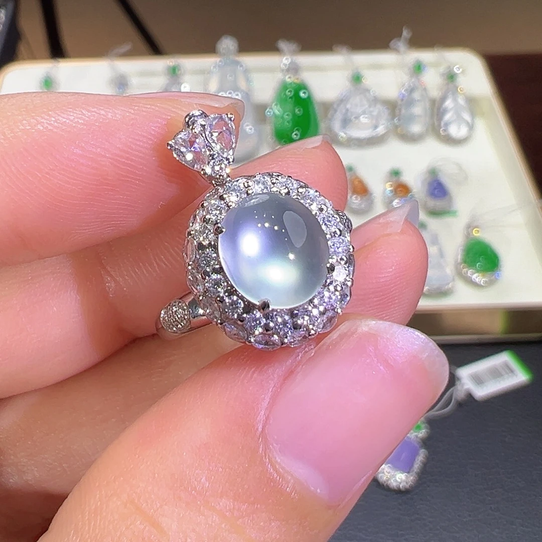 翡翠未镶嵌戒指两用款