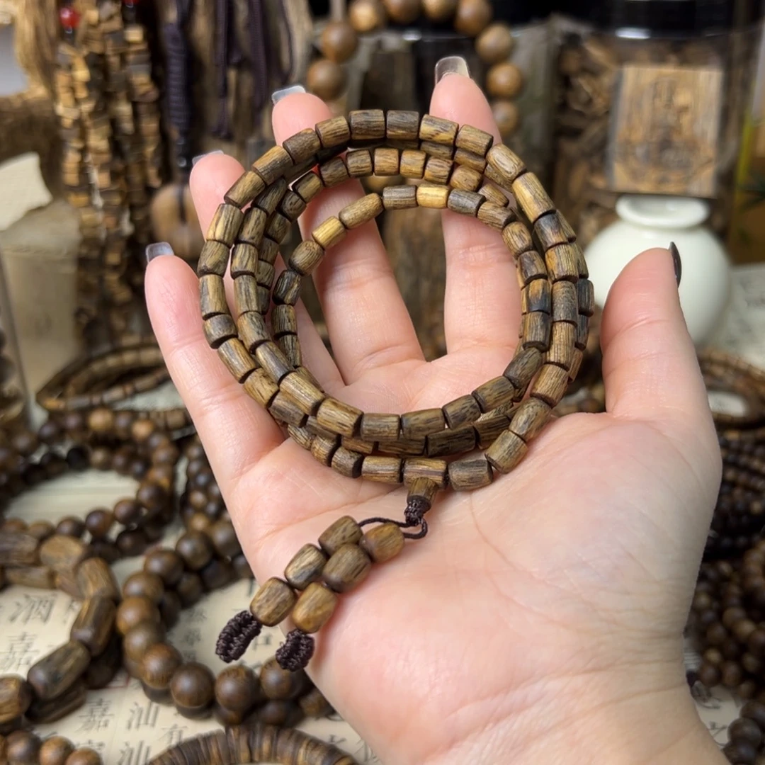 沉香沉香碎屑桶珠多圈15克