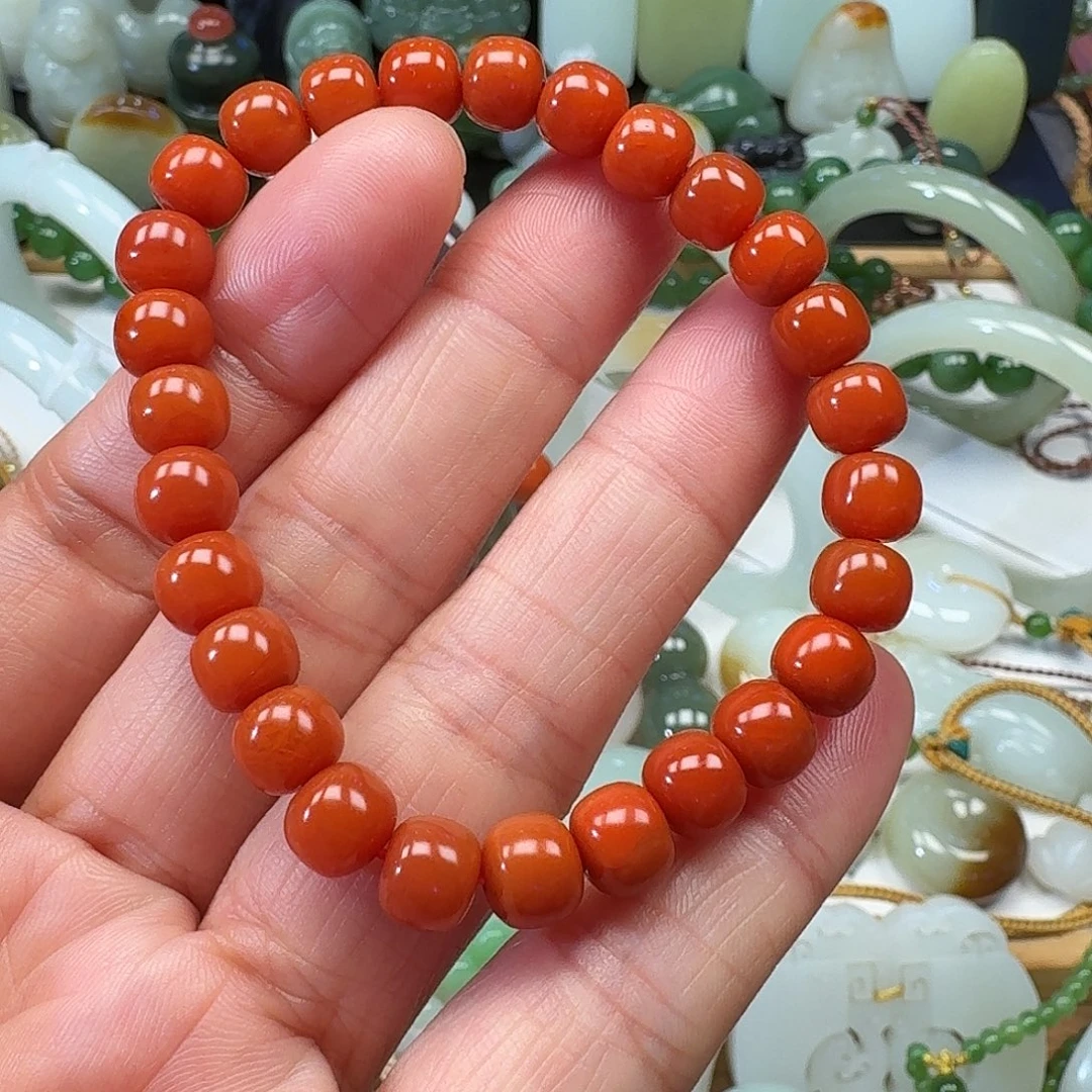 南红玛瑙未镶嵌手链