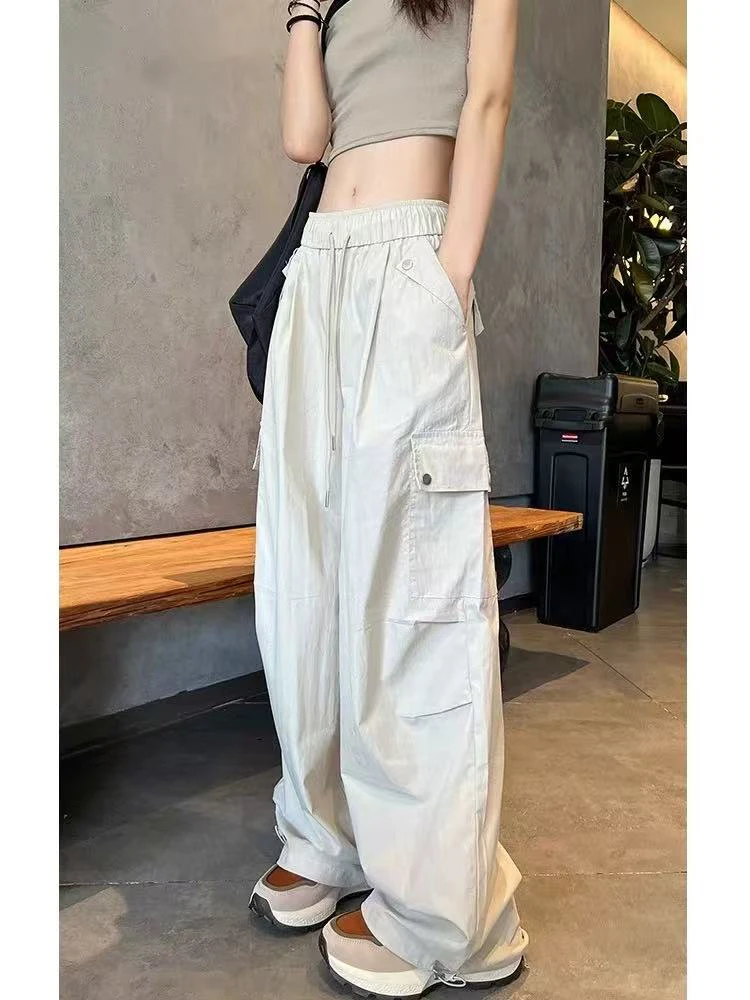 户外感休闲百搭工装裤宽松阔腿裤子女2025新款2033