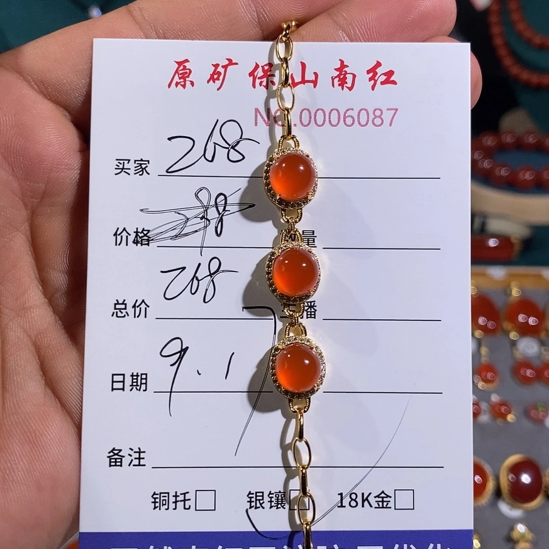 颈饰银S925镶嵌南红玛瑙