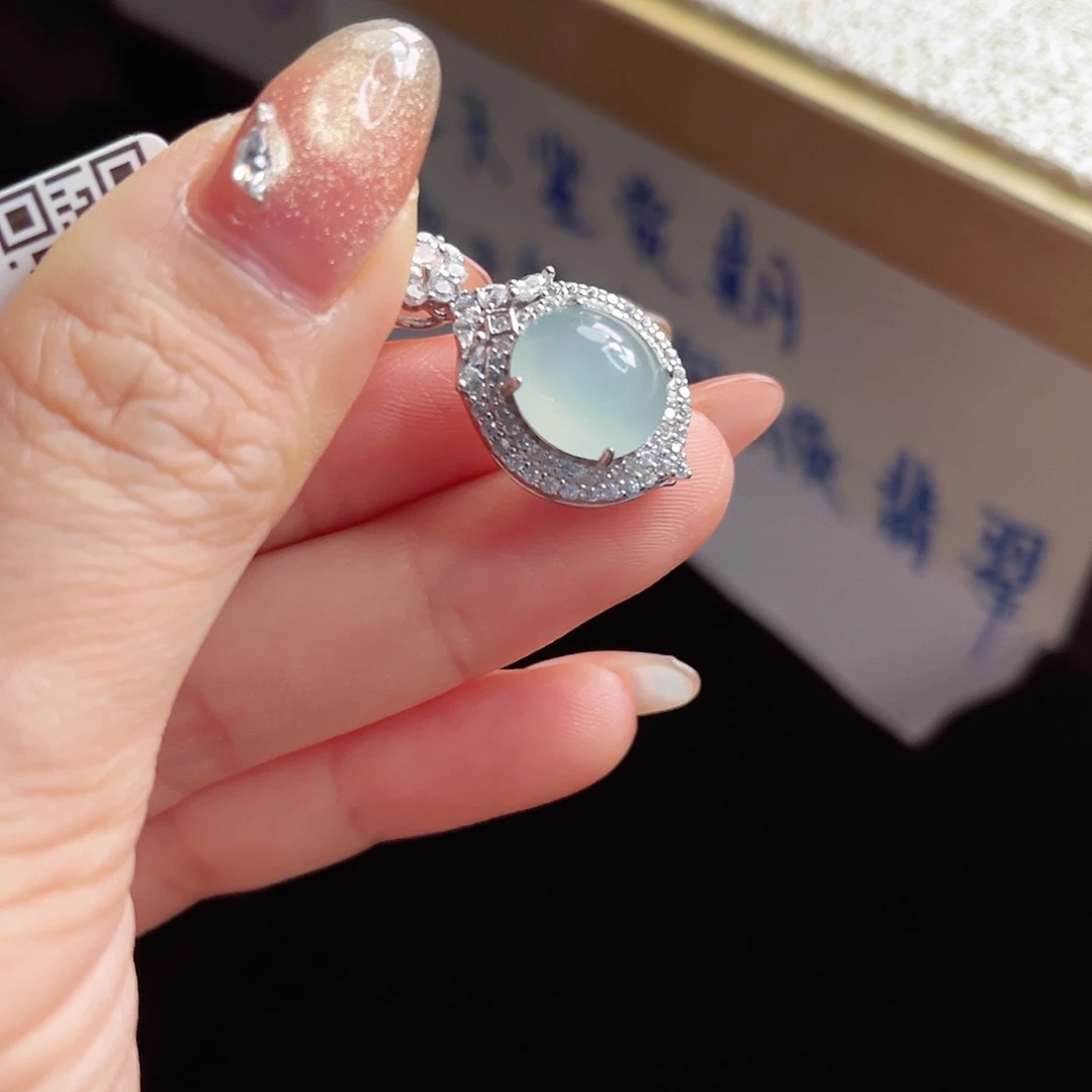 翡翠银S925镶嵌颈饰手镯