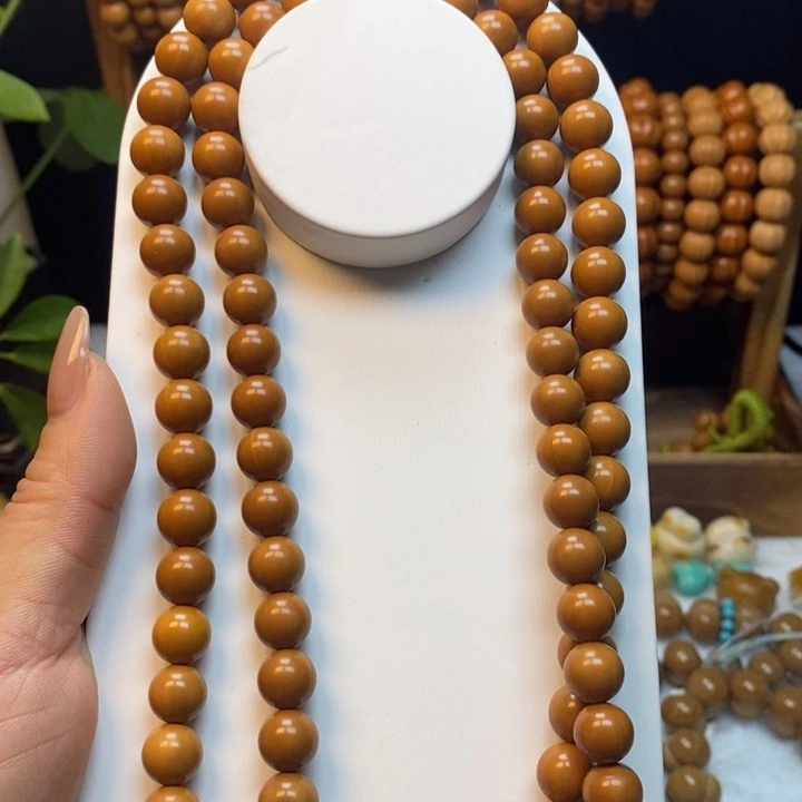 核桃手串/手链正圆光珠108颗