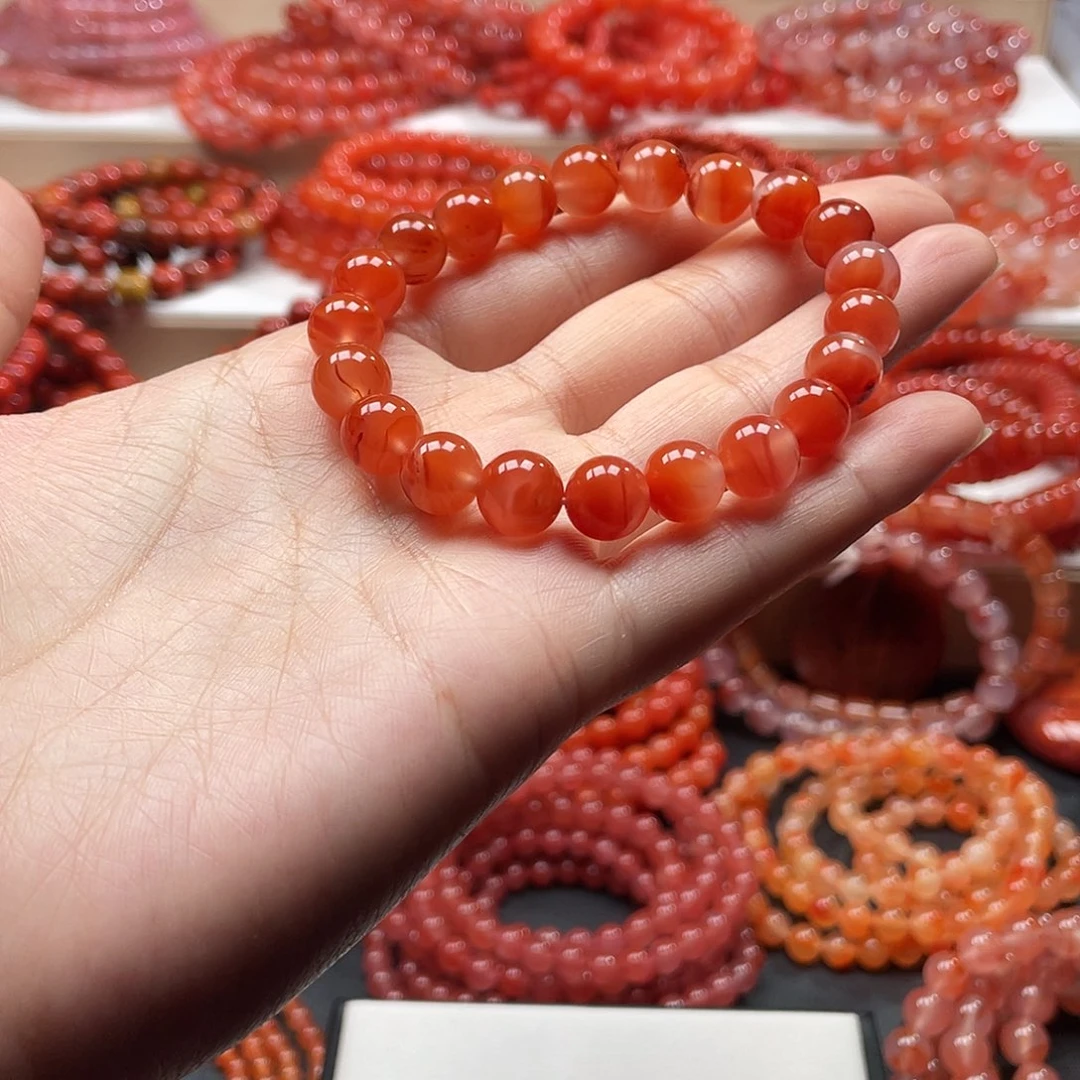 南红玛瑙未镶嵌手链