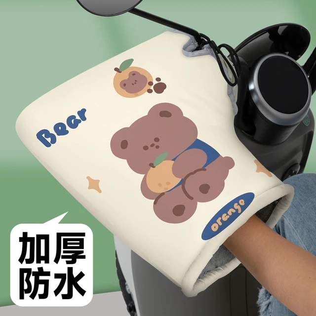 电动摩托车手把套冬季保暖电瓶车手套防水挡风手套加绒加厚棉把套