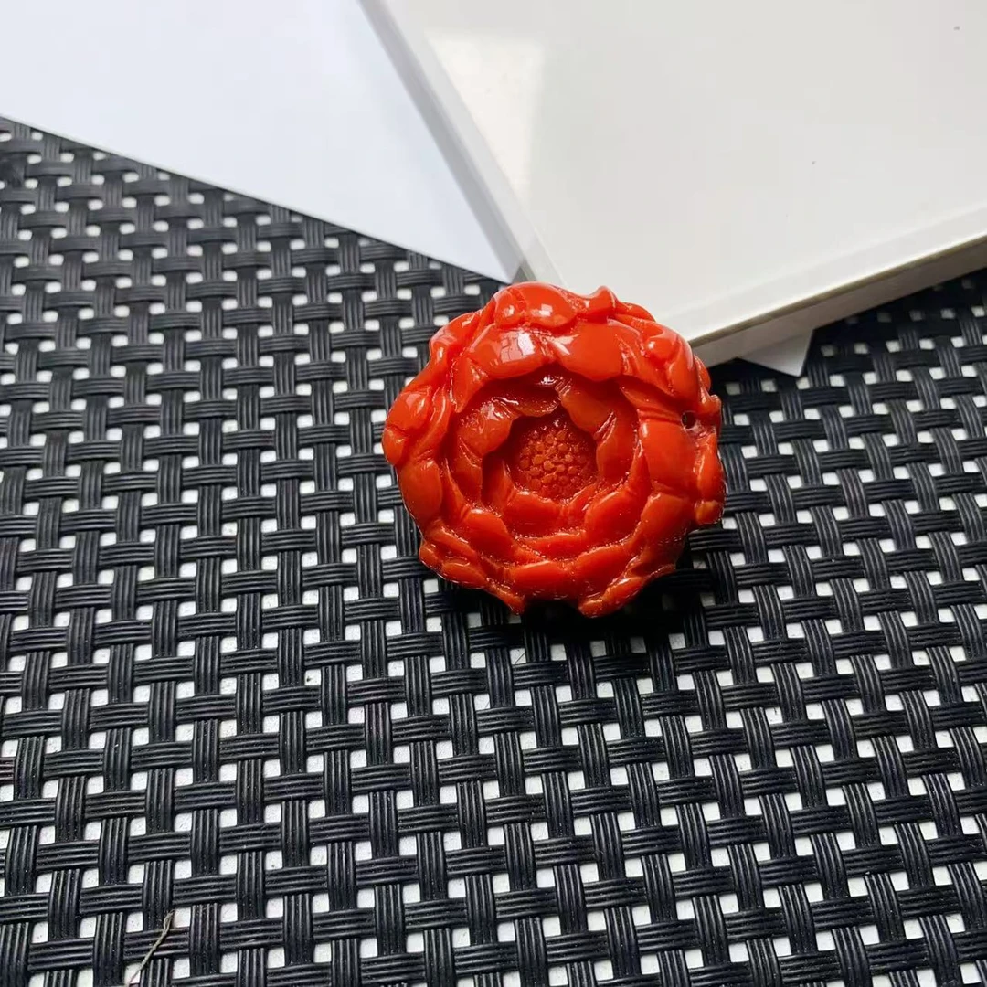 A568红色小花花吊坠