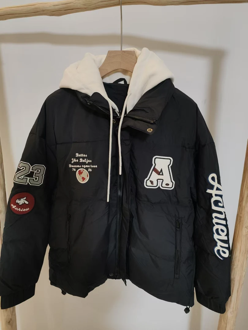 【冯漂亮甄选】B093时尚潮流休闲百搭男士个性棉衣