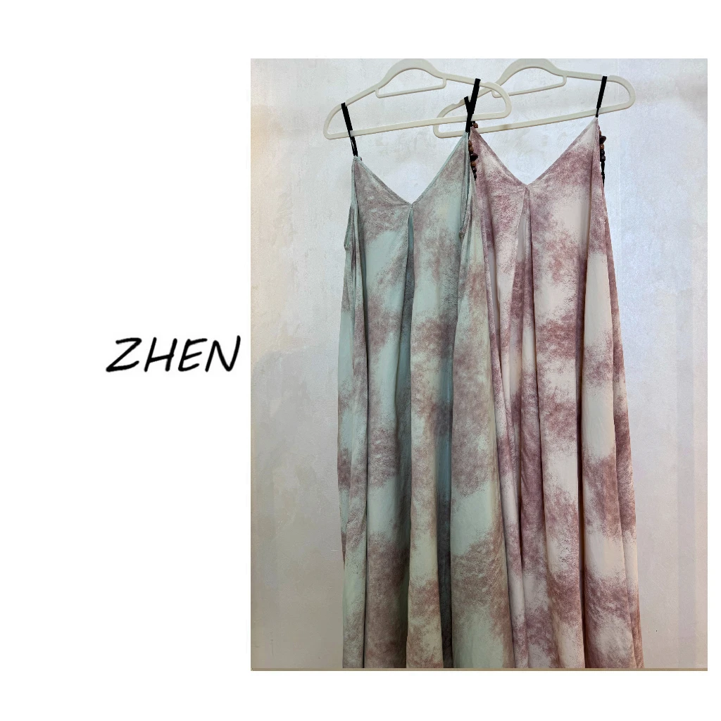 【ZHEN】25K00870 2025新款时尚气质修身显瘦小众设计连衣裙女