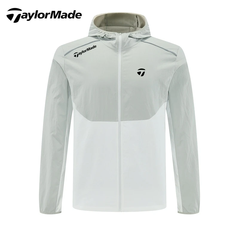 Taylormade泰勒梅高尔夫外套男秋款户外休闲运动防风连帽长袖上衣