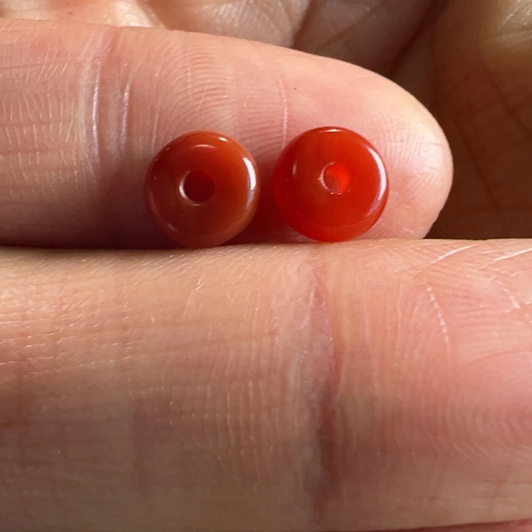 南红玛瑙隔片6.8*2.9不退不换未镶嵌*️***