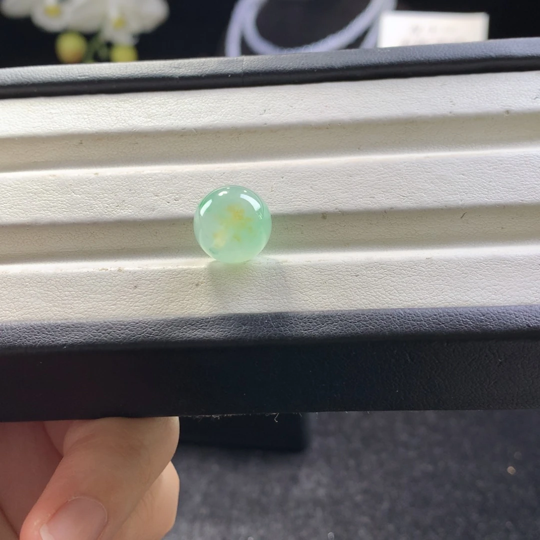 翡翠未镶嵌手串卡12荷花蕊