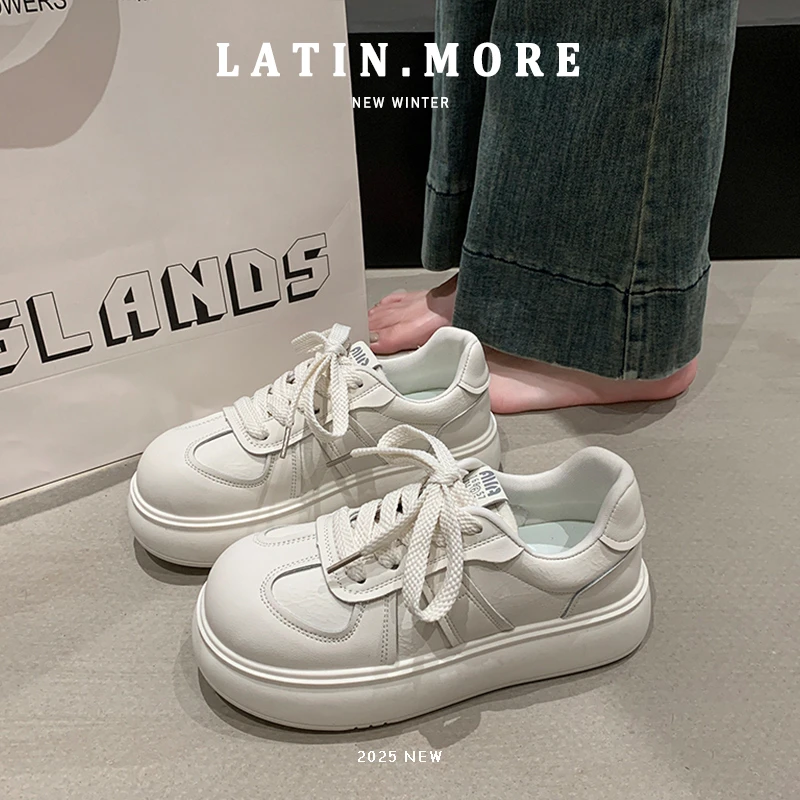 2025新款小白鞋春季增高时尚休闲鞋学生秋季透气百搭网红运动女鞋