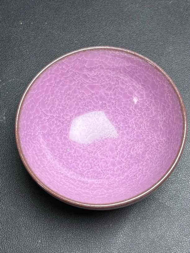 紫罗兰碎冰冰主人杯建窑建盏纯手工茶杯冰裂纹