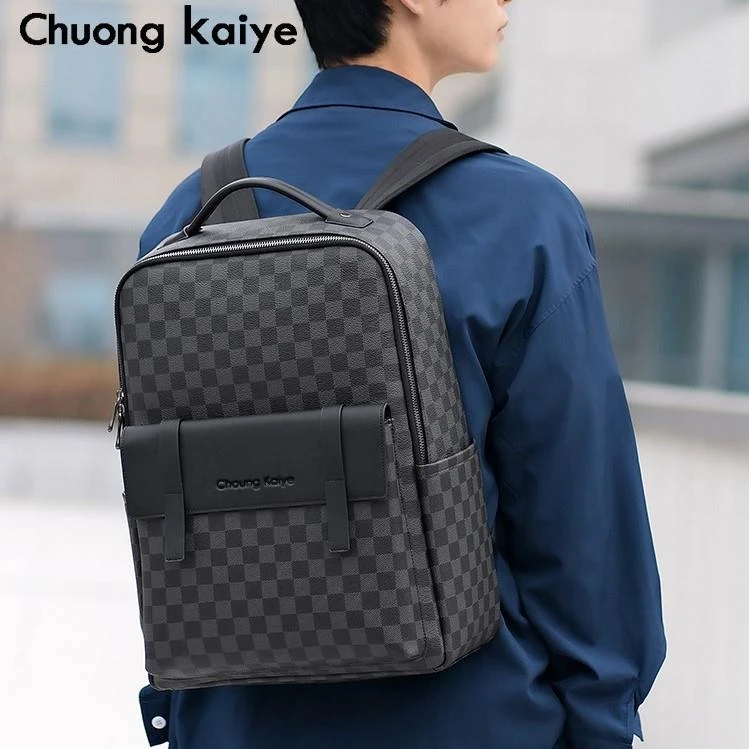 双肩包男高级感背包大容量商务出差旅行休闲背包15寸电脑包男包