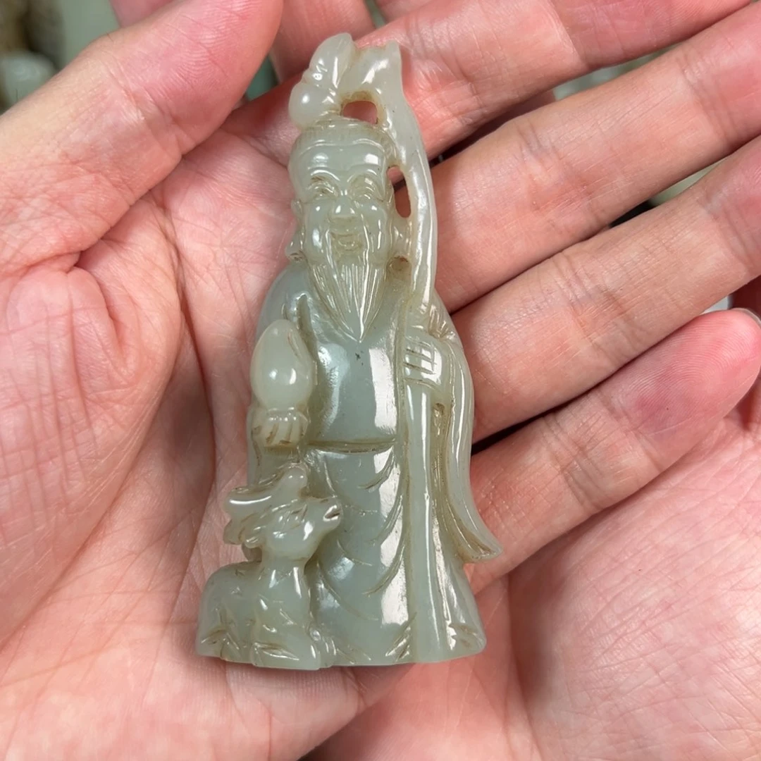 道***然和田玉未镶嵌吊坠(不含链)