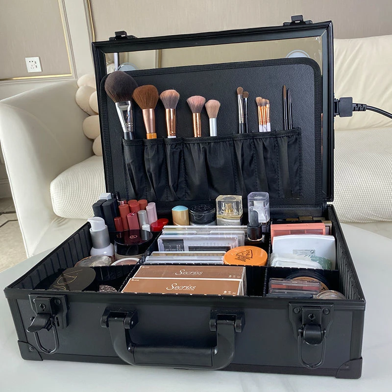 化妆师专用跟妆箱便携化妆箱专业跟妆师带款式大容量手提箱led灯