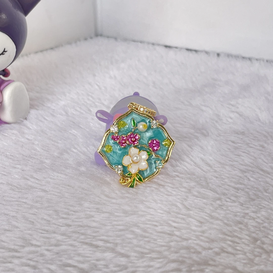 K0245  梵星Fansing★【菱形繁花蓝色】春夏款款 DIY油画万能扣