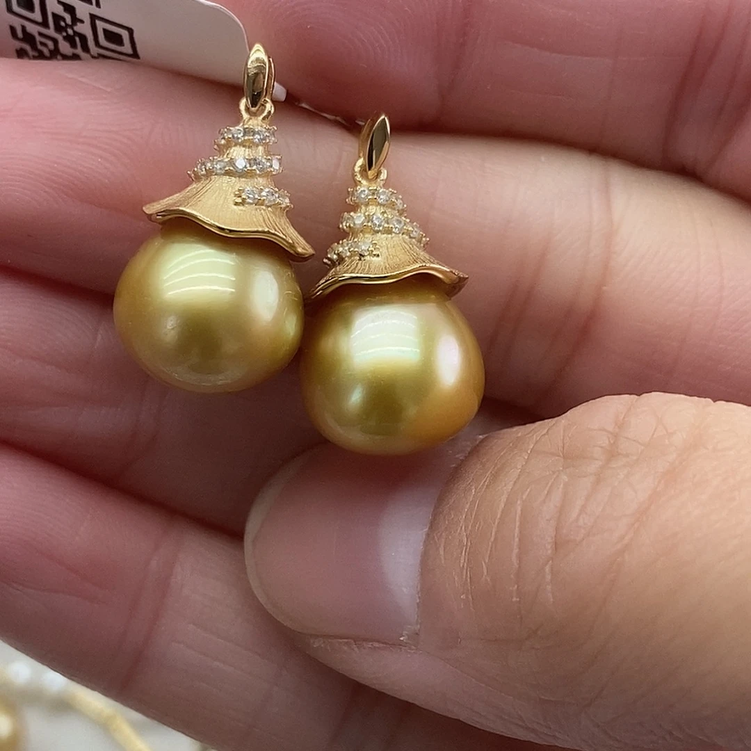 耳饰海水珍珠银S925镶嵌@@JE0011