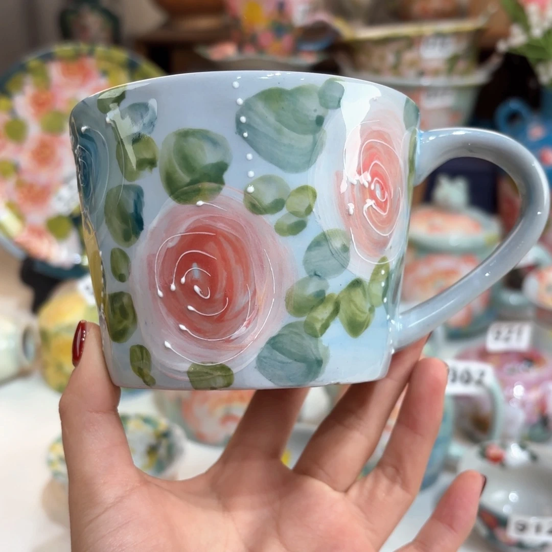 景德镇手绘高温釉下彩陶瓷茶具