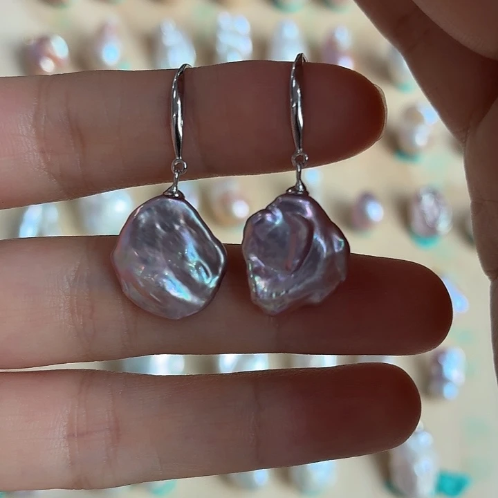 耳饰淡水珍珠银S925镶嵌