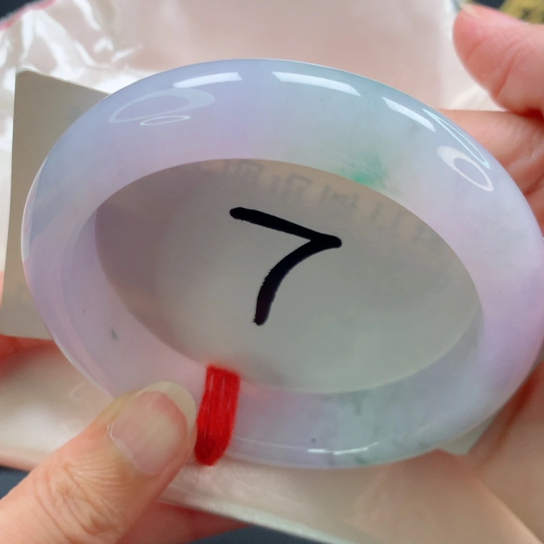 未镶嵌手镯翡翠正圈水润胶春彩