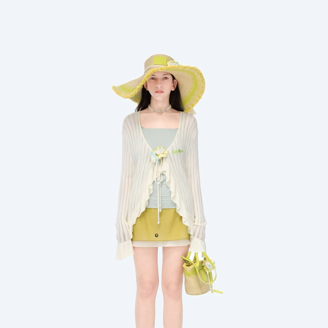 13DE 2026SS 花朵系绳镂空开衫-1780