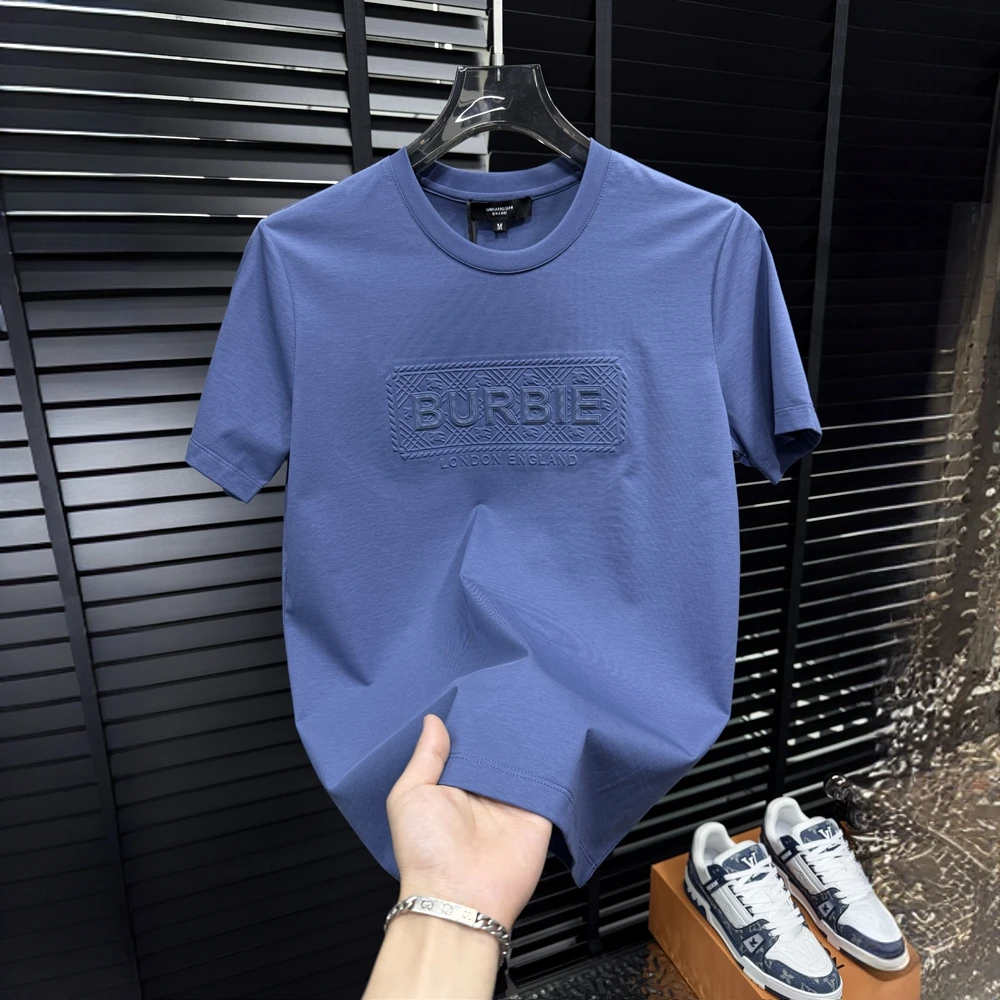 锡芝班拿潮牌短袖T恤男2025夏季新款修身青年帅气半袖体恤衫